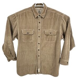 Abercrombie & Fitch Corduroy Shacket Mens L Brown Cotton Outdoor Vintage